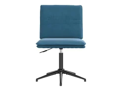 Silla de comedor de terciopelo azul