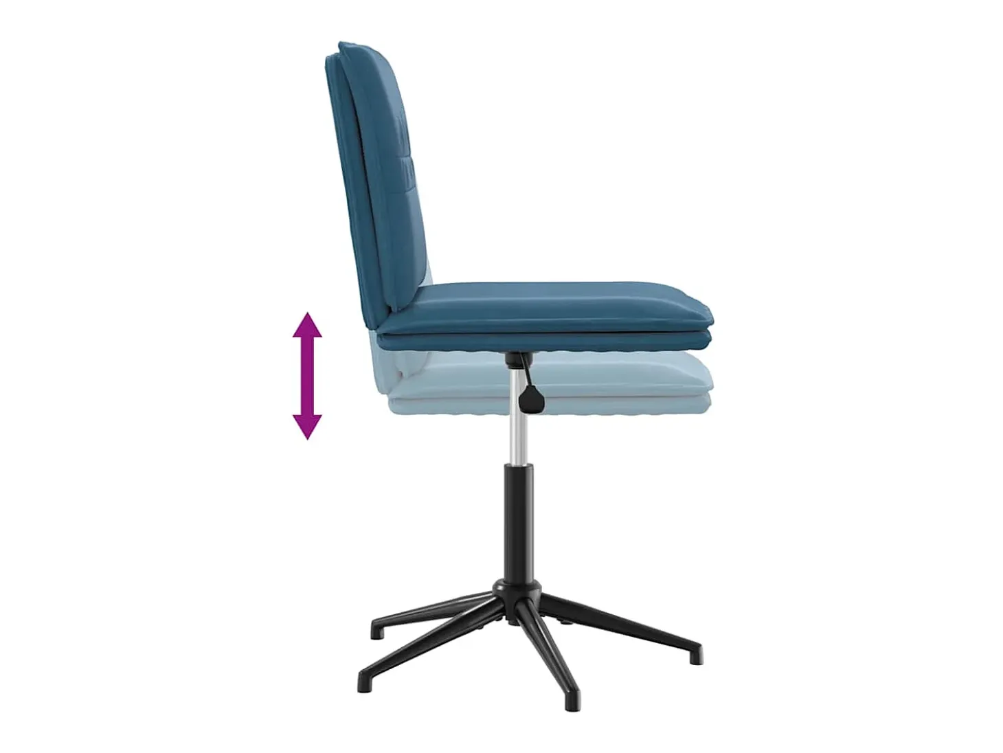 Silla de comedor de terciopelo azul