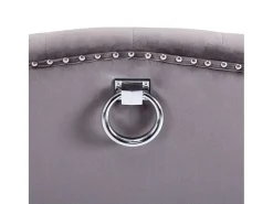 Silla de comedor de terciopelo gris