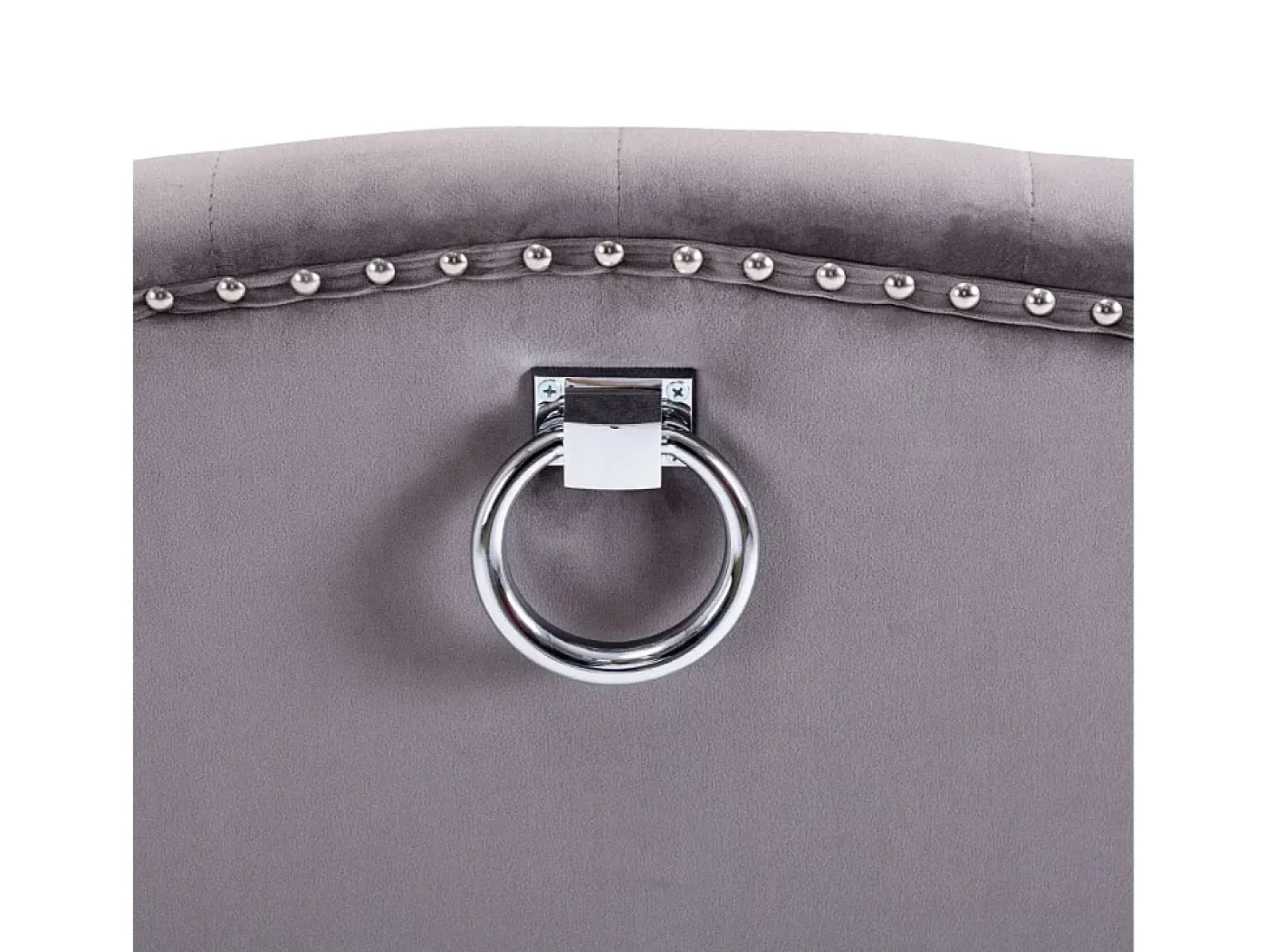 Silla de comedor de terciopelo gris