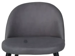 Silla de comedor de terciopelo gris velour.