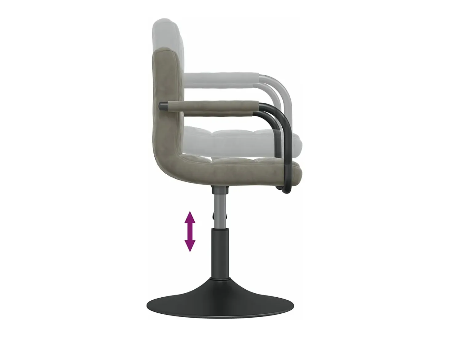 Silla de comedor de terciopelo verde claro