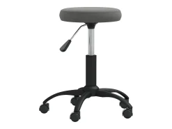 Silla de comedor de terciopelo gris oscuro