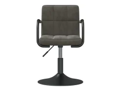 Silla de comedor de terciopelo gris oscuro
