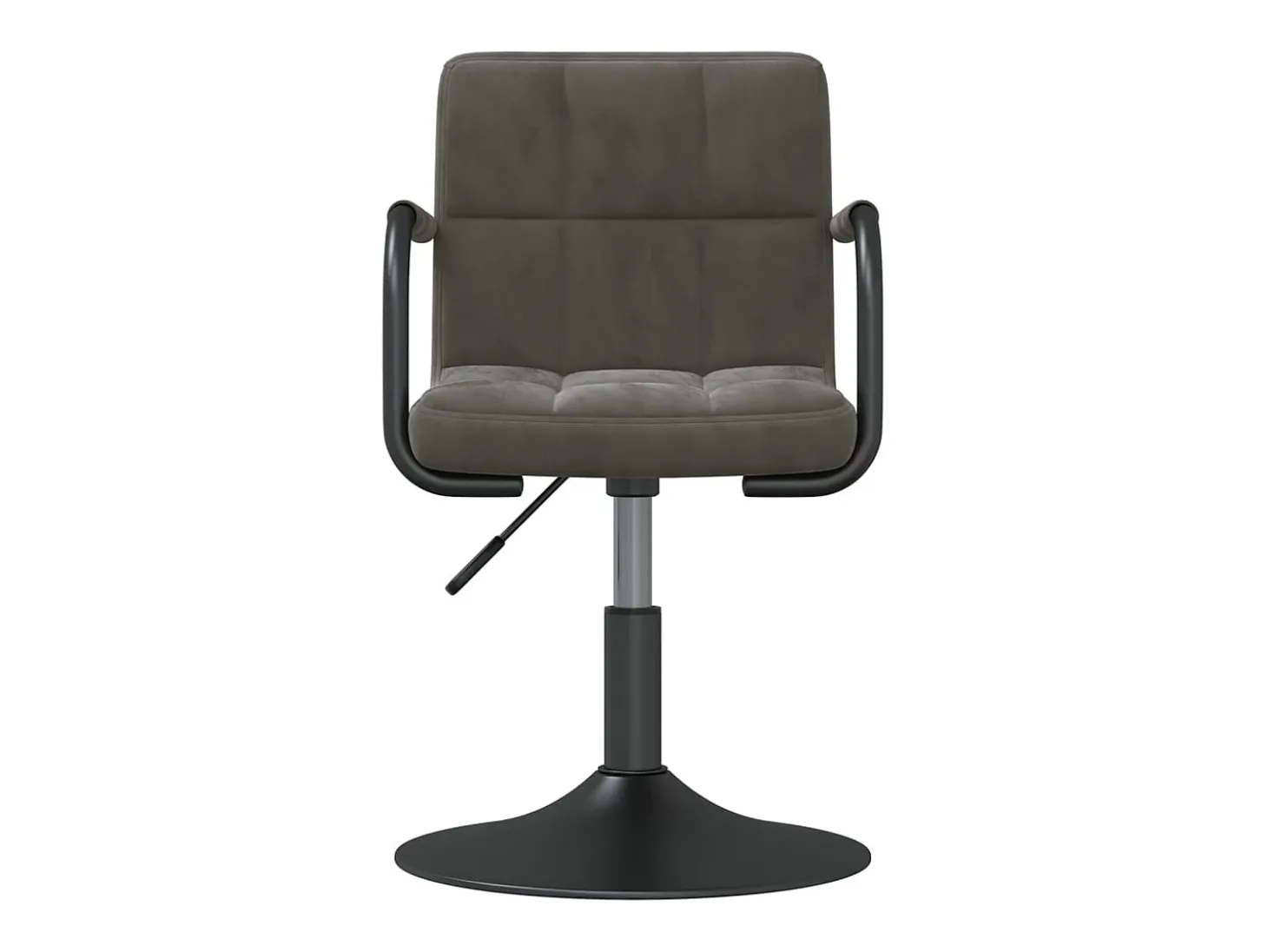 Silla de comedor de terciopelo gris oscuro