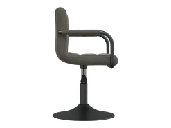 Silla de comedor de terciopelo gris oscuro