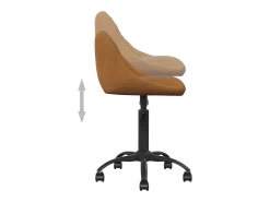 Silla de comedor de terciopelo marrón