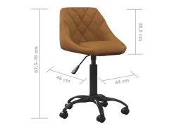 Silla de comedor de terciopelo marrón