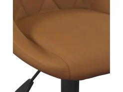 Silla de comedor de terciopelo marrón