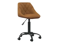 Silla de comedor de terciopelo marrón
