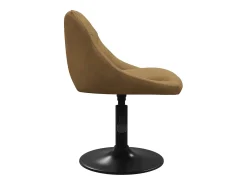 Silla de comedor de terciopelo marrón