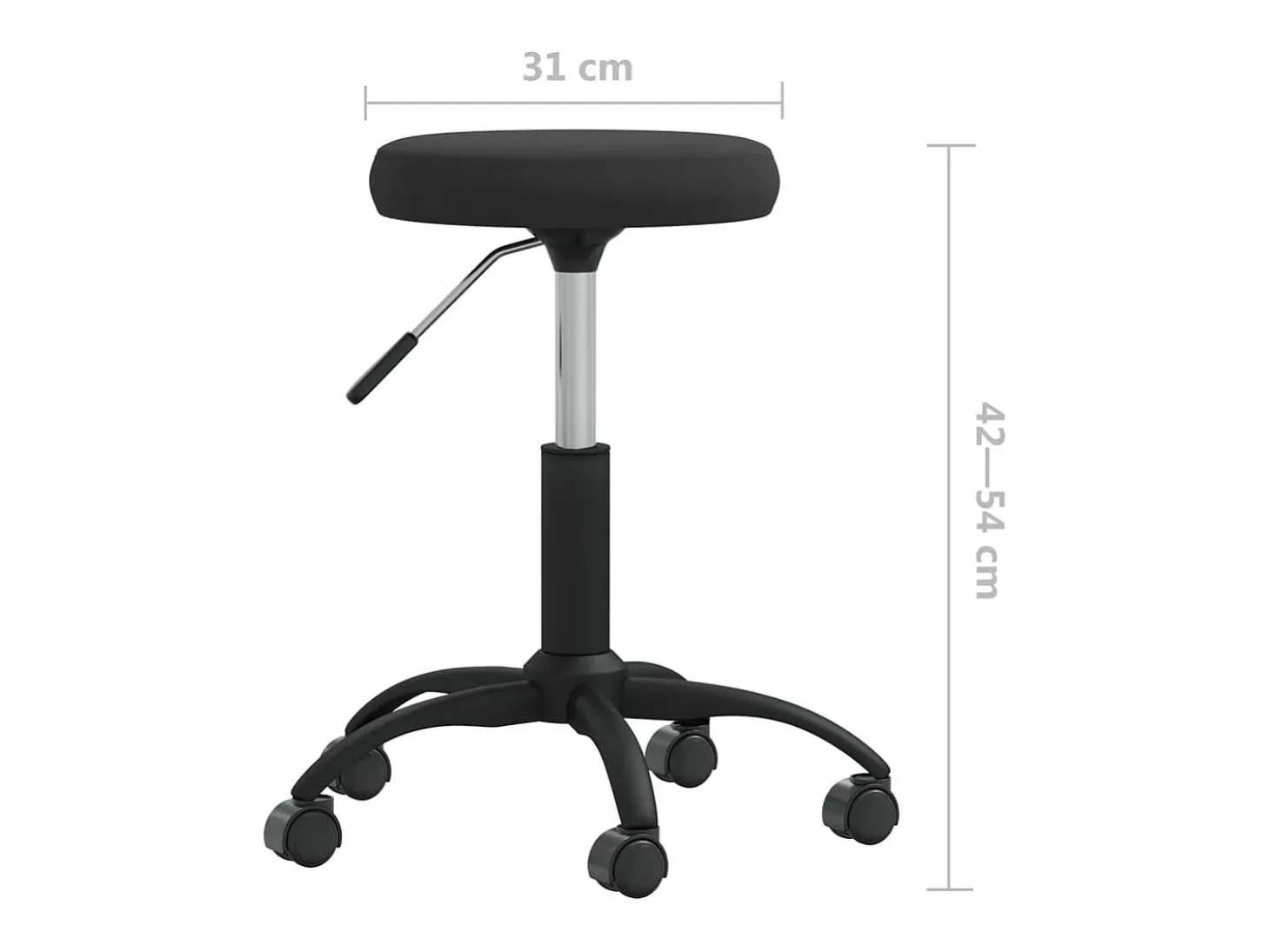 Silla de comedor de terciopelo negro