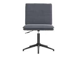 Silla de comedor de terciopelo gris oscuro