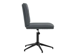 Silla de comedor de terciopelo gris oscuro
