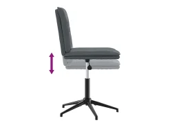 Silla de comedor de terciopelo gris oscuro