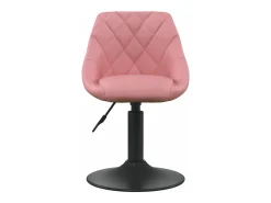 Silla de comedor de terciopelo rosa