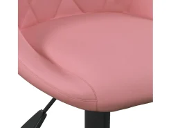 Silla de comedor de terciopelo rosa