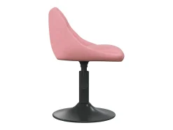 Silla de comedor de terciopelo rosa