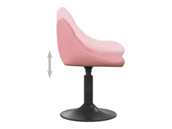 Silla de comedor de terciopelo rosa