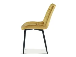 Silla de comedor de terciopelo con patas de metal dorado KALI