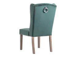 Silla de comedor de terciopelo verde