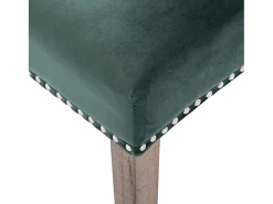 Silla de comedor de terciopelo verde