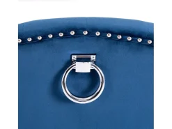 Silla de comedor de terciopelo azul