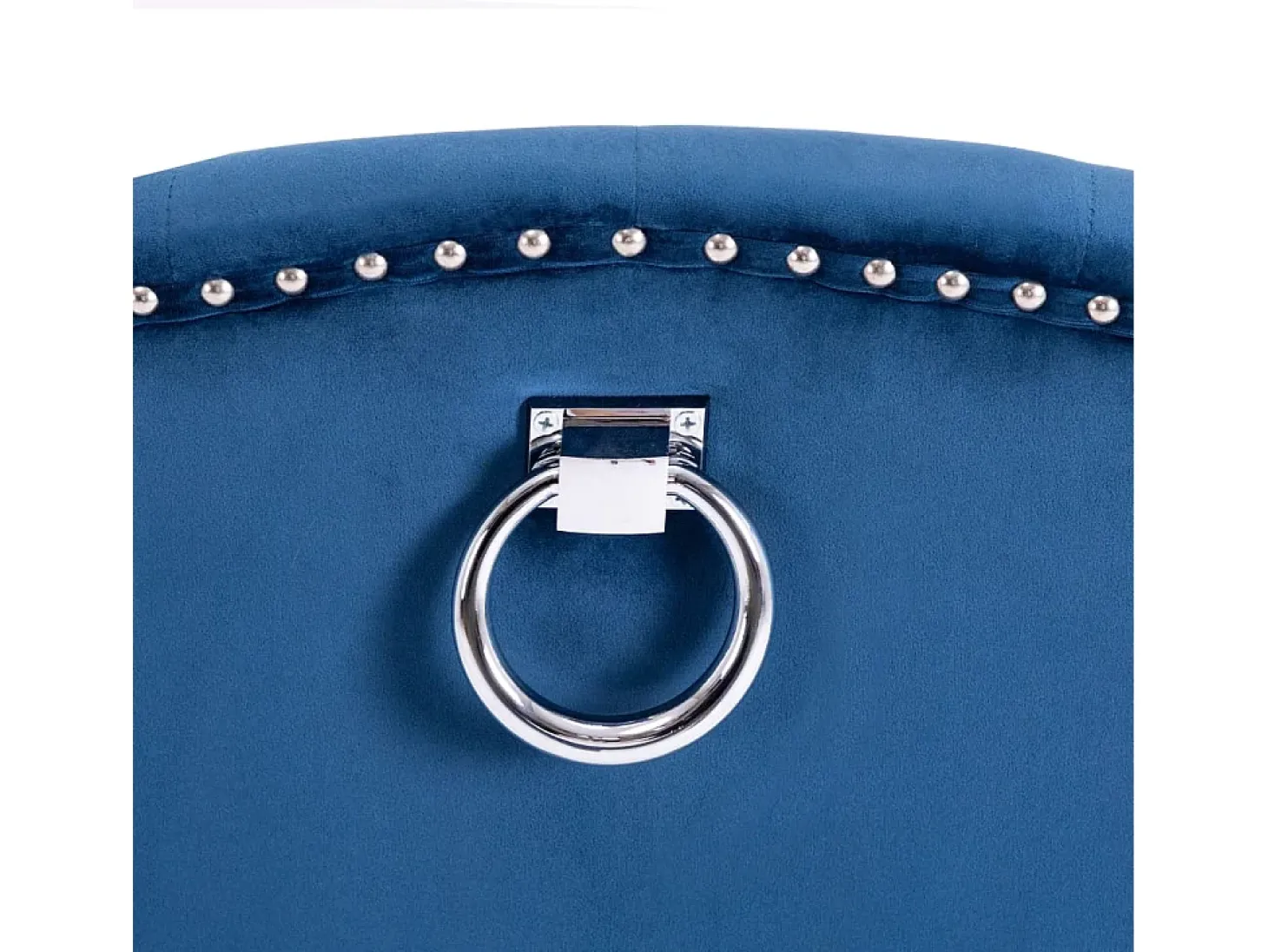 Silla de comedor de terciopelo azul