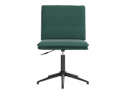 Silla de comedor de terciopelo verde oscuro