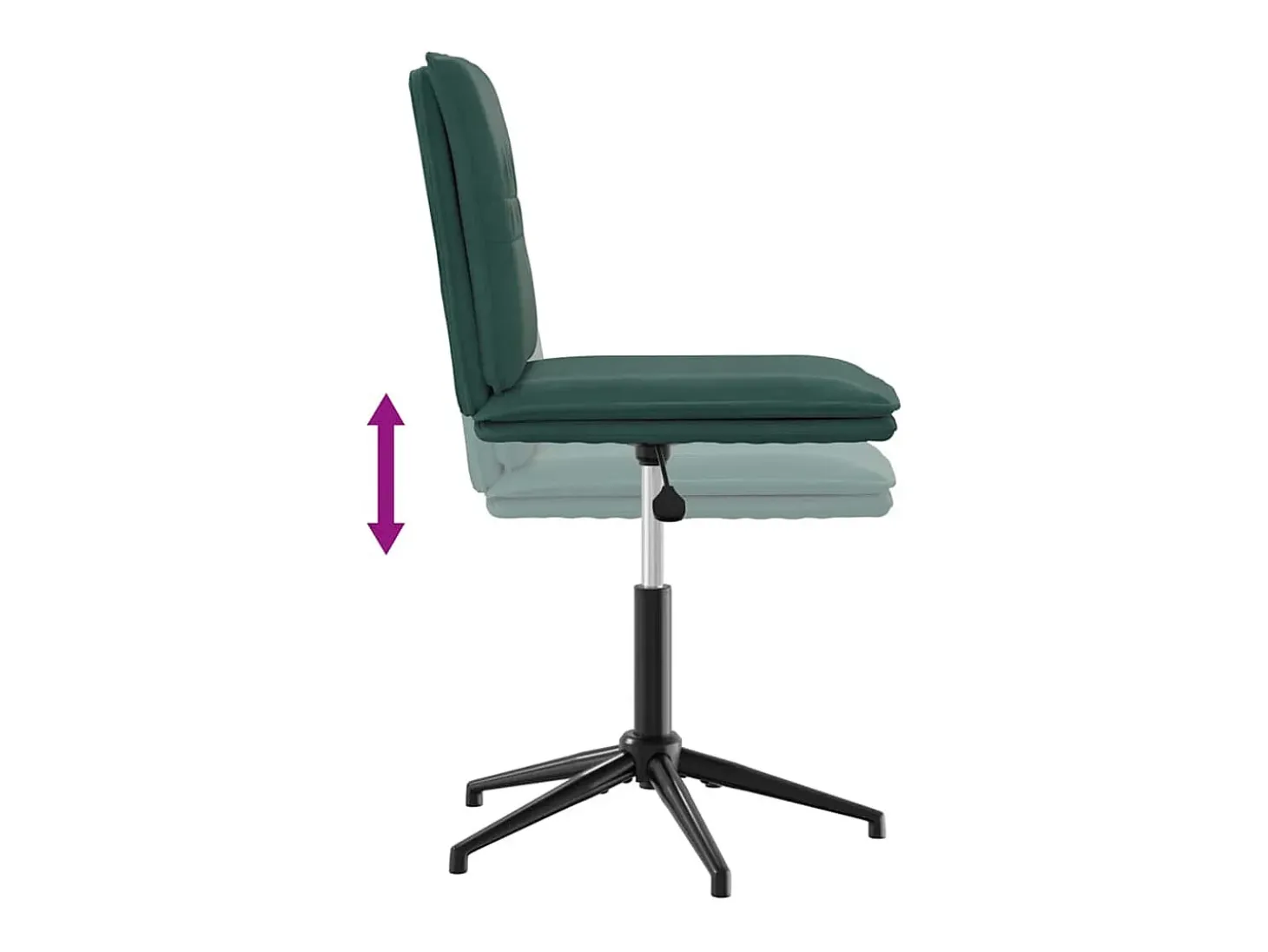 Silla de comedor de terciopelo verde oscuro