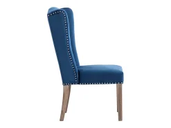 Silla de comedor de terciopelo azul