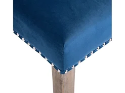 Silla de comedor de terciopelo azul