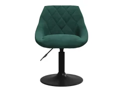 Silla de comedor de terciopelo verde oscuro
