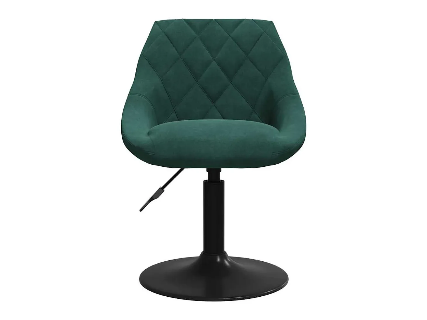 Silla de comedor de terciopelo verde oscuro