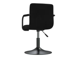 Silla de comedor de terciopelo negro