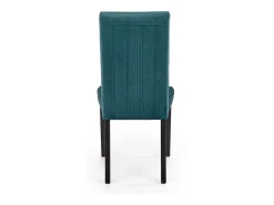 Silla de comedor de terciopelo verde oscuro con patas de madera maciza de haya pintada de negro HAYA