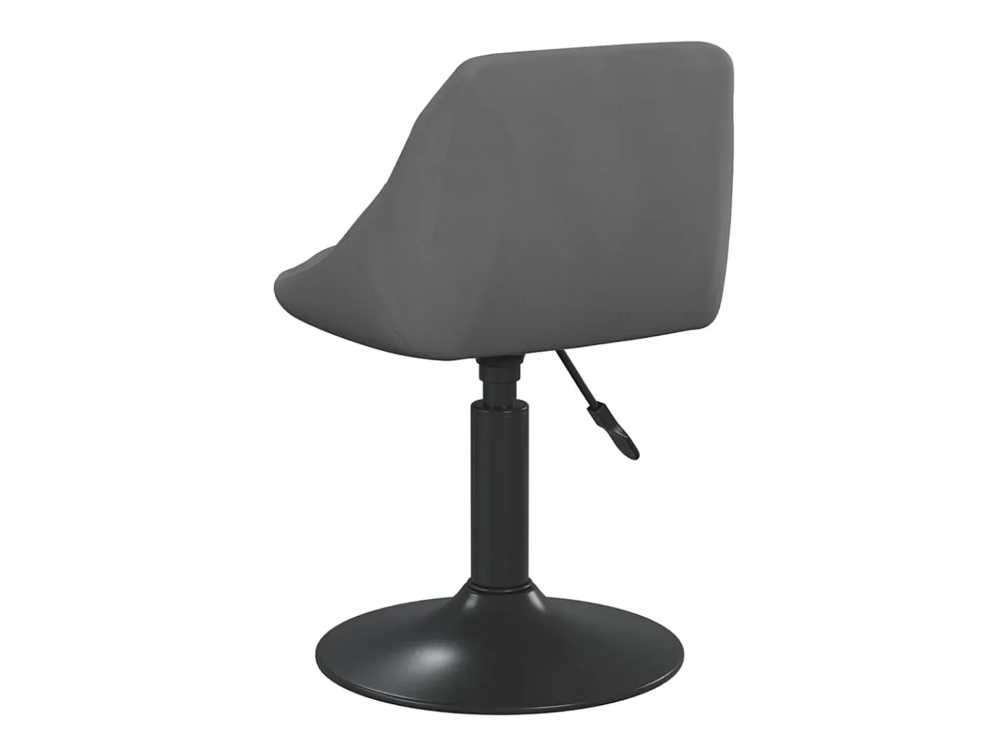 Silla de comedor de terciopelo gris oscuro