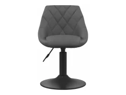 Silla de comedor de terciopelo gris oscuro