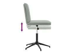 Silla de comedor de terciopelo gris claro
