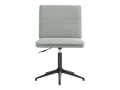 Silla de comedor de terciopelo gris claro