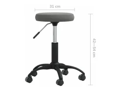 Silla de comedor de terciopelo gris oscuro