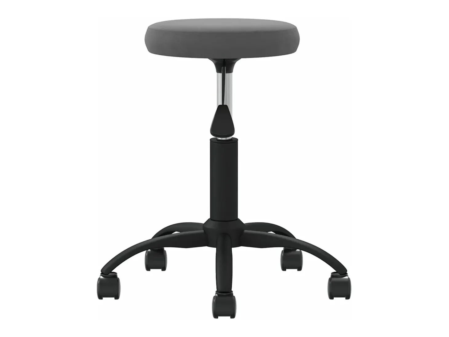 Silla de comedor de terciopelo gris oscuro