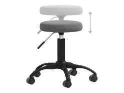 Silla de comedor de terciopelo gris oscuro