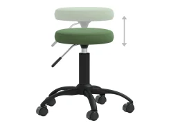 Silla de comedor de terciopelo verde oscuro
