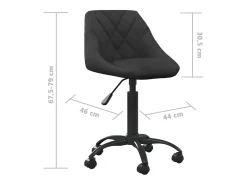 Silla de comedor de terciopelo negro