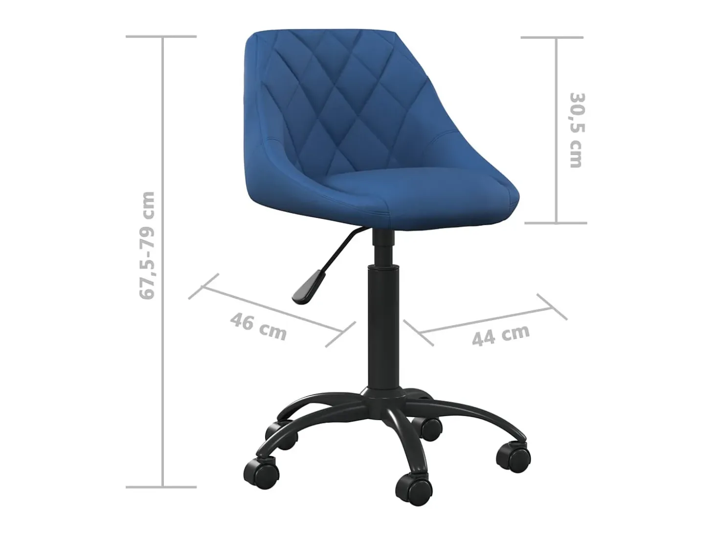 Silla de comedor de terciopelo azul