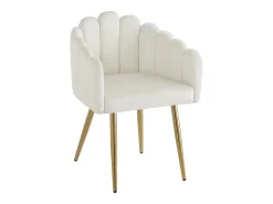 Silla de comedor de terciopelo (4 piezas), maquillaje, patas de metal dorado, diseño único, ergonómica, pies ajustables (48 x 44,5 x 82 cm)