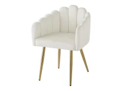 Silla de comedor de terciopelo (4 piezas), maquillaje, patas de metal dorado, diseño único, ergonómica, pies ajustables (48 x 44,5 x 82 cm)