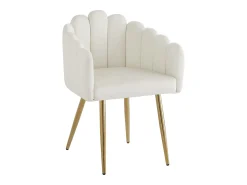 Silla de comedor de terciopelo (4 piezas), maquillaje, patas de metal dorado, diseño único, ergonómica, pies ajustables (48 x 44,5 x 82 cm)