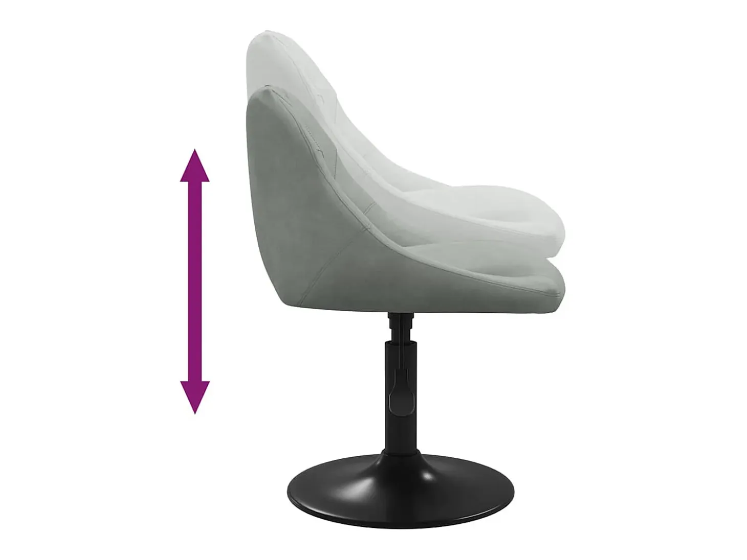 Silla de comedor de terciopelo verde claro
